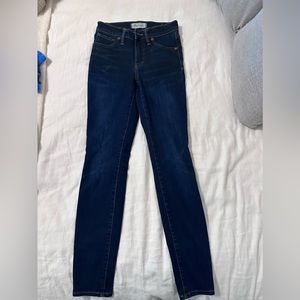Dark Washed Madewell Skinny Jeans